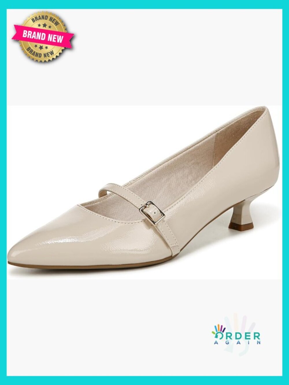 Mary Jane Pumps Kitten Heel Pointed Toe Office Work Wedding Guest